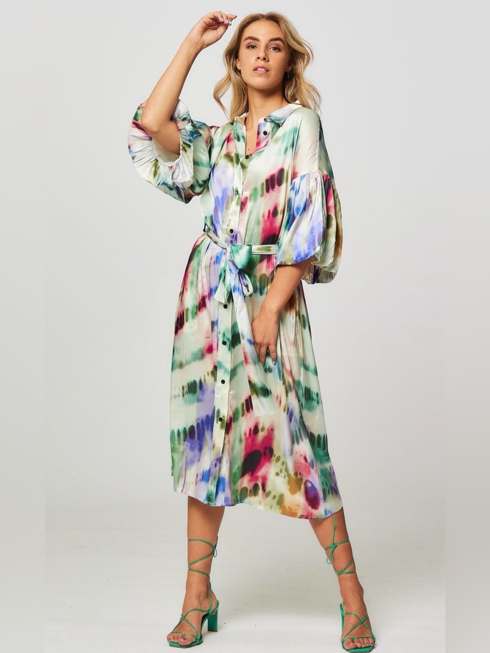 Munthe Varun Tie Dye Oversized Shirtdress Size 40 (US Size 10 Medium/Large)